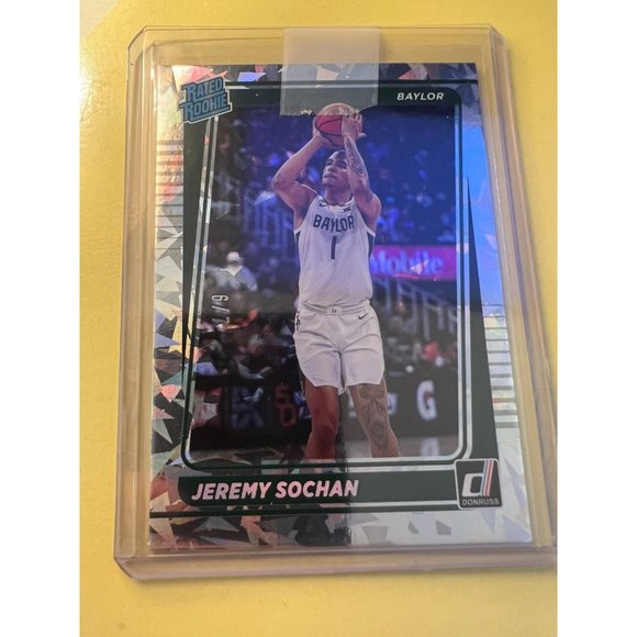 2022-23 Panini Chronicles Donruss Rated Rookie JEREMY SOCHAN Cracked Ice /7